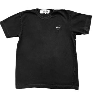 Comme des garçon Play black on black Tee